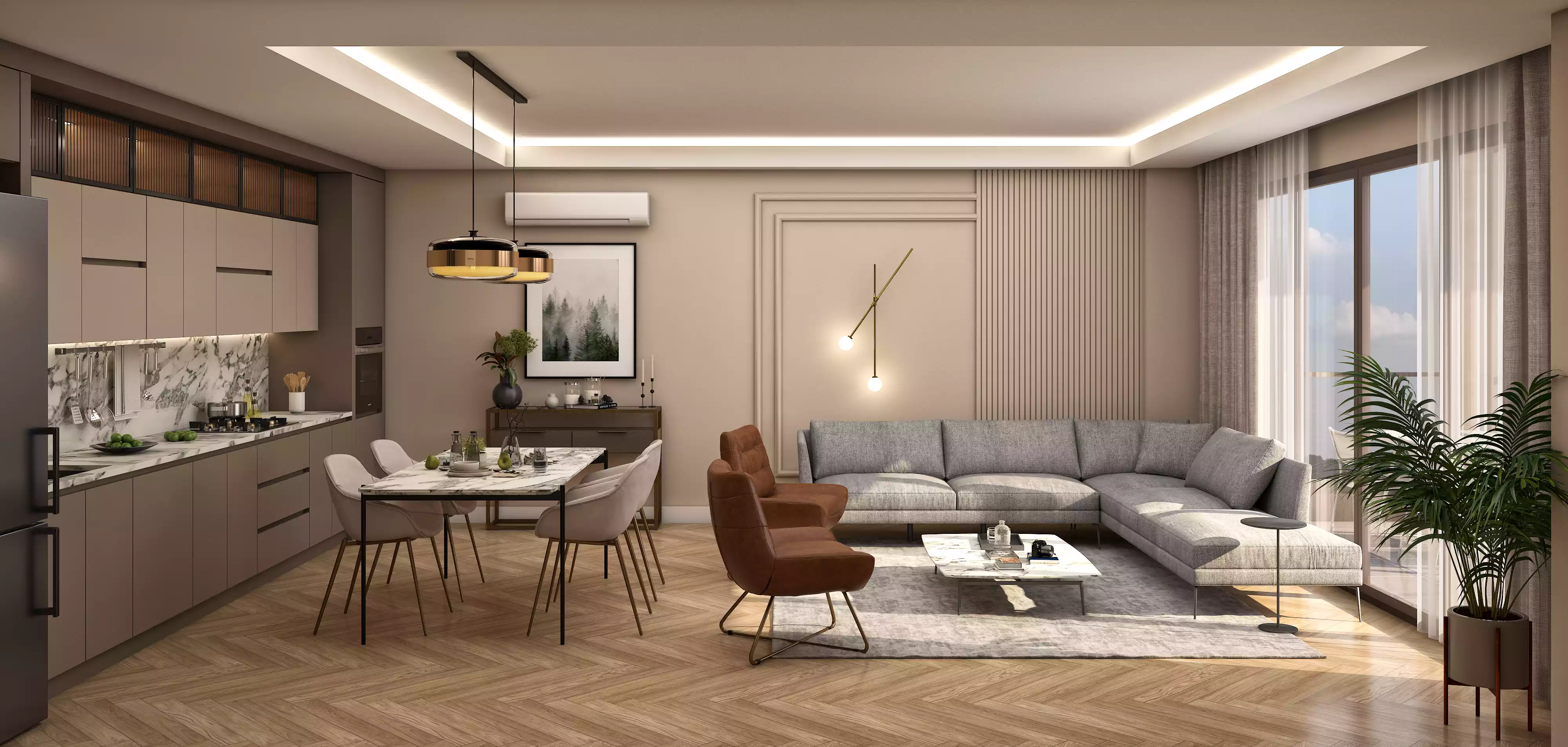 (type 2) 2+1 apartment in Eyupsultan